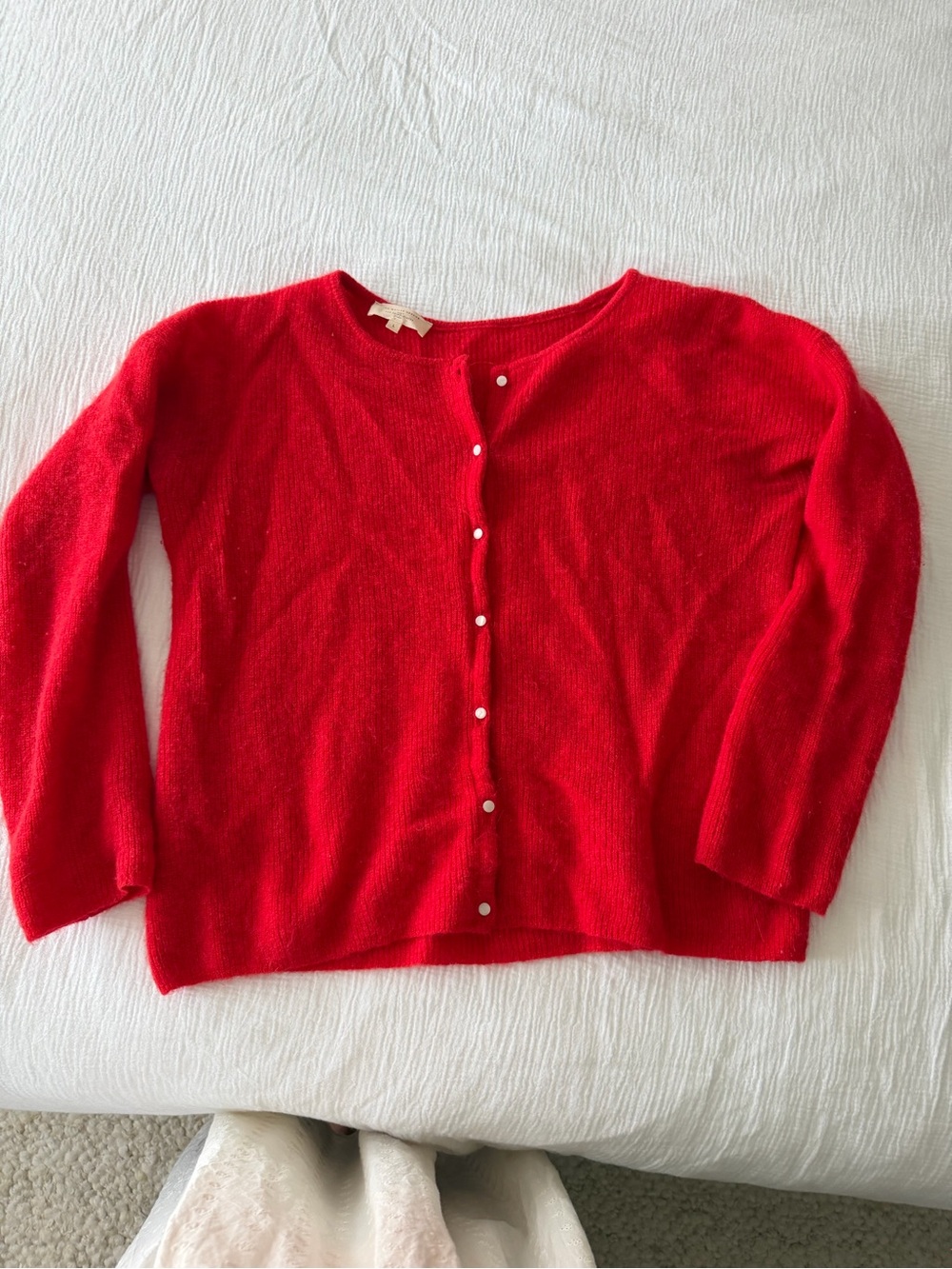 Sézane red gaspard sweater cardigan
